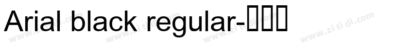 Arial black regular字体转换